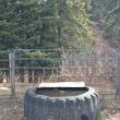 Gravity-fed by underground piping.