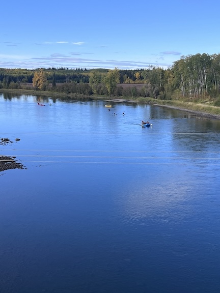 Nechako River upstream at Highway 27 crossing.