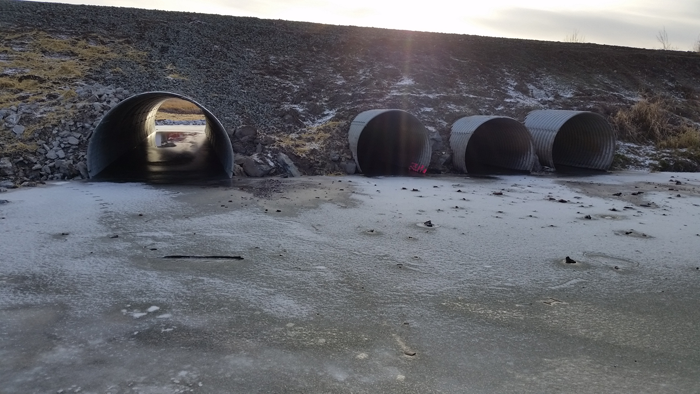New culvert at CN Railway crossing